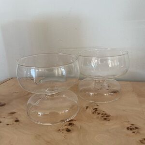 Pair of Ichendorf Transparent Glass Bowls